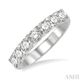 1 ctw Round Cut Diamond 7 Stone Wedding Band in 14K White Gold