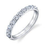 Wedding Band 14 KT White Gold With 0.69 ctw
