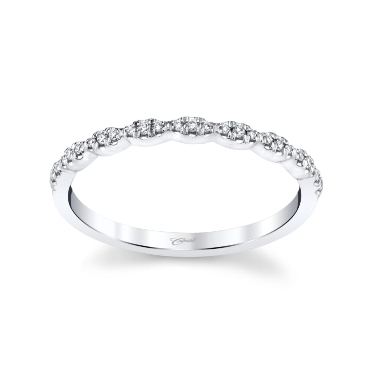 14 KT White Gold Fashion Band With 0.09 ctw