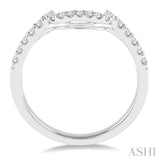 1/3 Ctw Round Cut Diamond Wedding Band in 14K White Gold