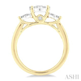 1 ctw Lovebright Round Cut Diamond Ring in 14K Yellow and White Gold