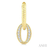 1/4 Ctw Interlocked Rope Round Cut Diamond Fashion Earrings in 10K Yellow Gold