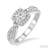 1/4 ctw Diamond Semi-mount Engagement Ring in 14K White Gold