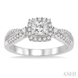 1/4 ctw Diamond Semi-mount Engagement Ring in 14K White Gold