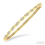 .33CTRDDM GEOMETRIC SHPE BANGLE YG10K-G*