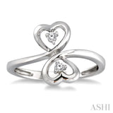 1/20 Ctw Round Cut Diamond Ring in Sterling Silver