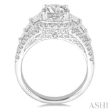 1 ctw Diamond Semi-Mount Engagement Ring in 14K White Gold