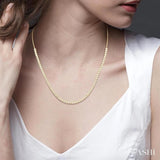 1 Ctw Round Cut Diamond Halfway Tennis Necklace in 14K Yellow Gold