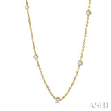 2.00 Ctw Round Cut Diamond Fashion Necklace in 14K Yellow Gold