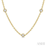 2.00 Ctw Round Cut Diamond Fashion Necklace in 14K Yellow Gold