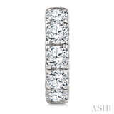 5 Ctw Round Cut Diamond Hoop Earrings in 14K White gold