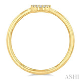 1/20 Ctw Initial 'O' Round Cut Diamond Fashion Ring in 10K Yellow Gold