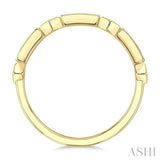 1/10 Ctw Bar & Kite Shaped Mount Link Round Cut Diamond Stackable Fashion Band in 10K Yellow Gold