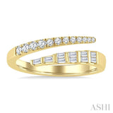 3/8 Ctw Baguette and Round Cut Diamond Fashion Band in 14K Yellow Gold