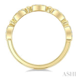 1/10 Ctw Bar Link Round Cut Diamond Stackable Fashion Band in 10K Yellow Gold