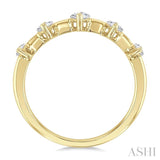 3/4 Ctw Marquise Cut Diamond Half Eternity 5-Stone Fashion Band in 14K Yellow Gold