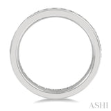 1 Ctw Channel Round Cut Diamond Eternity Wedding Band in 14K White Gold