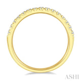 1/3 Ctw 15Stones Round Cut Diamond Wedding Band in 14K Yellow Gold