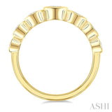 1 Ctw 7-Stone Bezel Set Oval Cut Diamond Fashion Band in 14K Yellow Gold