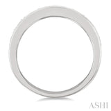 1 1/6 Ctw Split Top Mixed Diamond Cut Bold Gold Fashion Wide Band in 14K White Gold