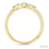 1/3 Ctw Chevron Marquise and Baguette Cut Diamond Fashion Ring in 14K Yellow Gold