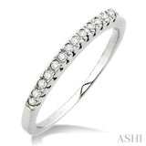 1/10 Ctw Round Cut Diamond Wedding Band in 10K White Gold