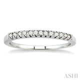 1/10 Ctw Round Cut Diamond Wedding Band in 10K White Gold