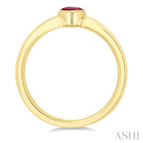 6X4 MM Pear Shape Ruby Precious Solitaire Ring in 14K Yellow Gold