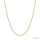 2 Ctw Bezel Set Round Cut Diamond Station Necklace in 14K Yellow Gold