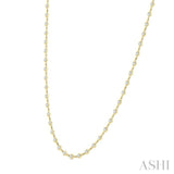 2 Ctw Bezel Set Round Cut Diamond Station Necklace in 14K Yellow Gold