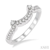 1/4 Ctw Round Cut Diamond Wedding Band in 14K White Gold