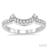 1/4 Ctw Round Cut Diamond Wedding Band in 14K White Gold