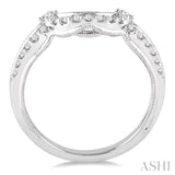 1/4 Ctw Round Cut Diamond Wedding Band in 14K White Gold