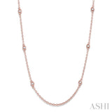 1/5 Ctw Round Cut Diamond Fashion Necklace in 14K Rose Gold