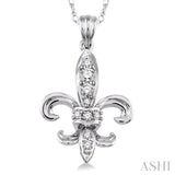 Fleur De Lis Diamond Pendant