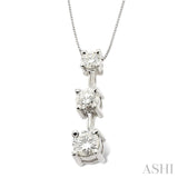 3 Stone Diamond Pendant