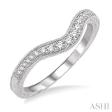 1/6 ctw Round Cut Diamond Matching Wedding Band in 14K White Gold