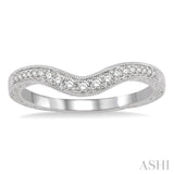 1/6 ctw Round Cut Diamond Matching Wedding Band in 14K White Gold