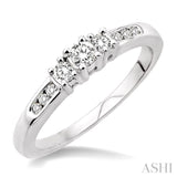 1/4 ctw Nine Stone Round Cut Diamond Engagement Ring in 14K White Gold