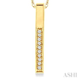 Vertical Bar Diamond Pendant