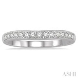1/4 ctw Round Cut Diamond Wedding Band in 14K White Gold