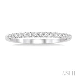 1/5 ctw Round Cut Diamond Wedding Band in 14K White Gold