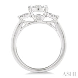 1.00 ctw Lovebright Round Cut Diamond Ring in 14K White Gold