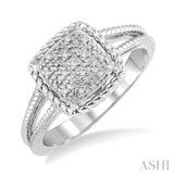 1/20 ctw Single Cut Diamond Ring in Sterling Silver