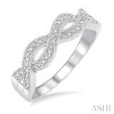 1/20 ctw Round Cut Diamond Infinity Ring in Sterling Silver