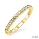 1/5 ctw Round Cut Diamond Wedding Band in 14K Yellow Gold