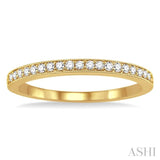 1/5 ctw Round Cut Diamond Wedding Band in 14K Yellow Gold