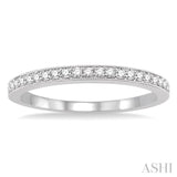 1/5 Ctw Round Cut Diamond Wedding Band in 14K White Gold