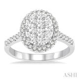 Oval Shape Lovebright Essential Diamond Engagement Ring