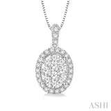 Oval Shape Lovebright Essential Diamond Pendant